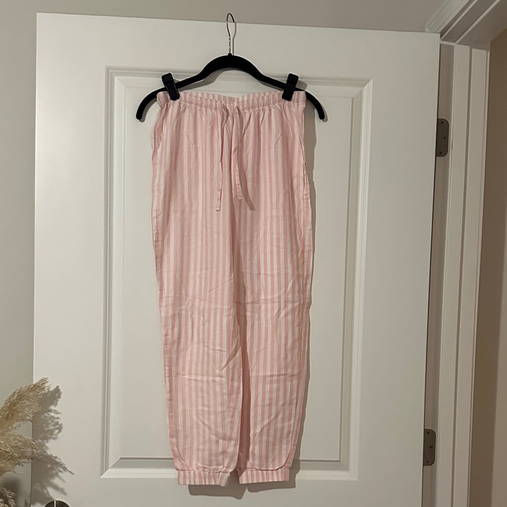 Victoria's Secret Pink and White Striped Pajama Pants